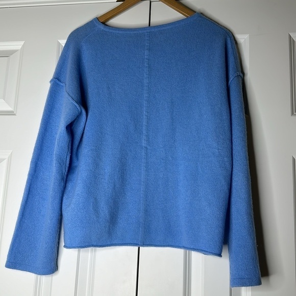360 Cashmere light blue Oversized Cashmere Sweater SzXS - Picture 6 of 6